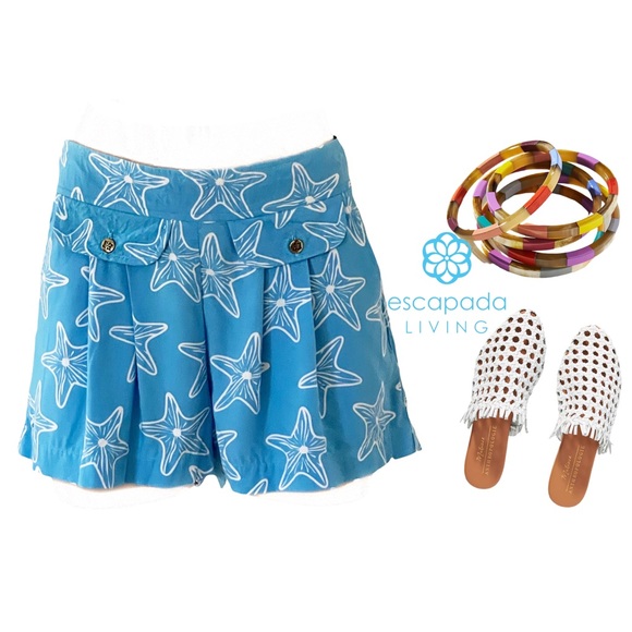 Escapada Living Marsh Short Ocean Lilly Blue White Starfish SZ M
